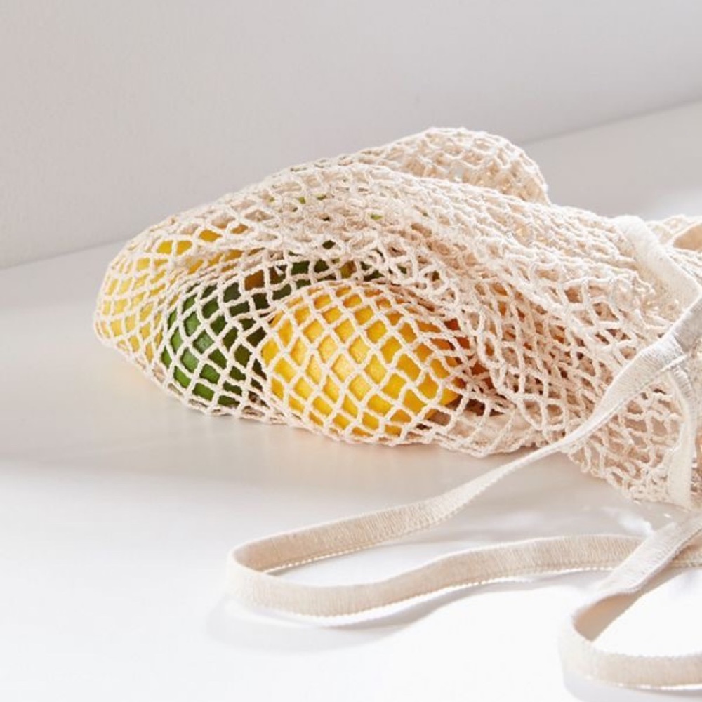 Parisienne Market Cotton Open Net Tote Bag Natural Cream - Picture 7 of 8